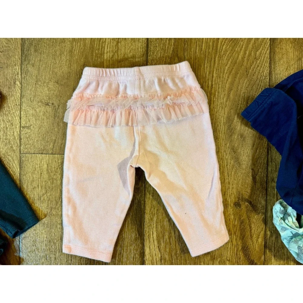 Baby Girl Outfits 6 Months Long Sleeved Shirts Pants Leggings Clothes Ruffle Lot - Picture 10 of 14